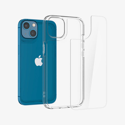 ACS03214 - iPhone 13 Pro Max Case Quartz Hybrid in crystal clear showing the back